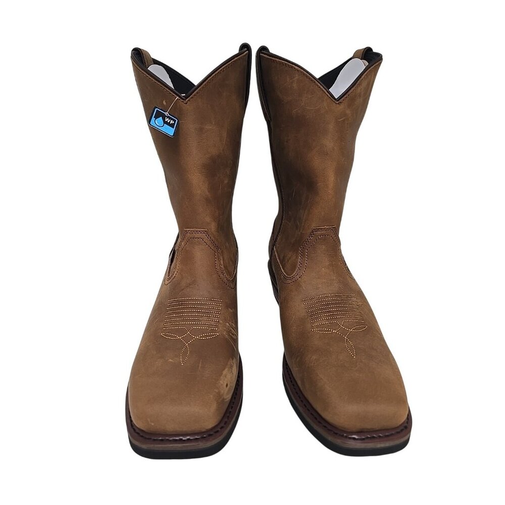 Dan Post Men's 12" Western Boots Leather Las Cruces Brown DP69693 Size 8.5 EW - Picture 5 of 6